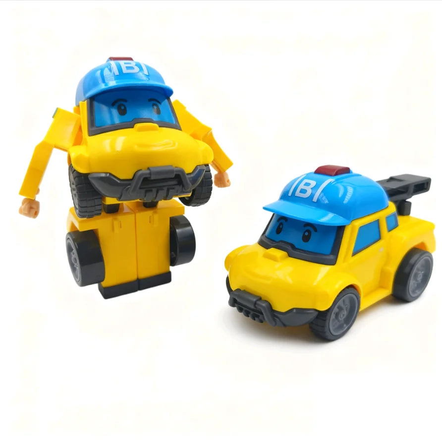 6pcs/set Cartoon Robocars Polis Action Figures Transformation