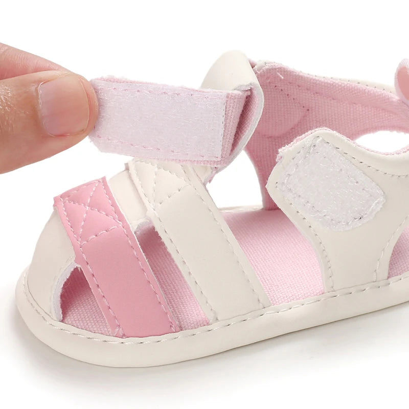 Baby Shoes For Boys and Girls Aged 0-1 In Summer With Perforated Sandals and Non Slip Soft Soles For Learning To Walk