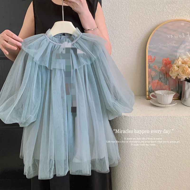 Spring and Autumn New Western Style Fairy Little Girl Mori Style Princess Dress