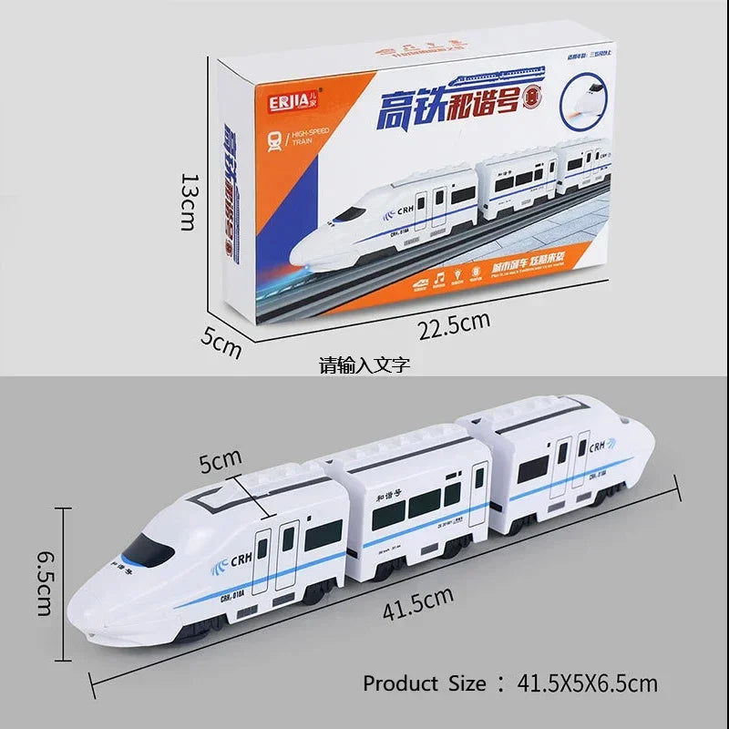 Kids DIY High-Speed Railway Train Toy with Electric Sound and Light