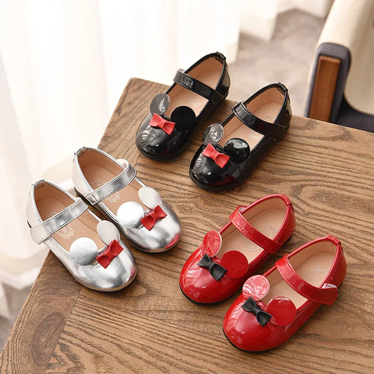 Baby Girl Shoes Soft PU Patent Leather Flats For Girls