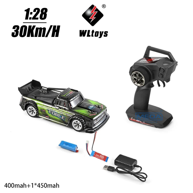 Wltoys 284010 30Km/H Mosquito RC Car 2.4GHz Off-Road RTR Rally Drift Car 4WD 1/28 V2/LCD/V8 Remote Control High Speed Racing