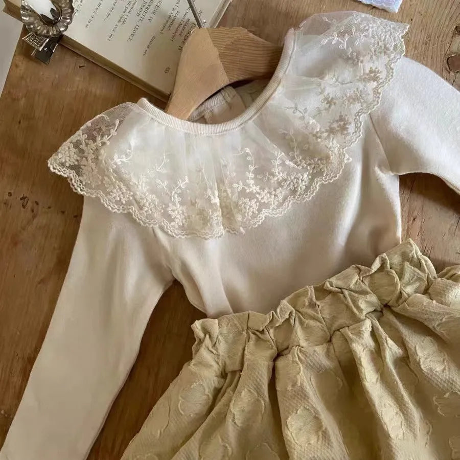 Juana Cute Embroidered Flowers Princess Tops