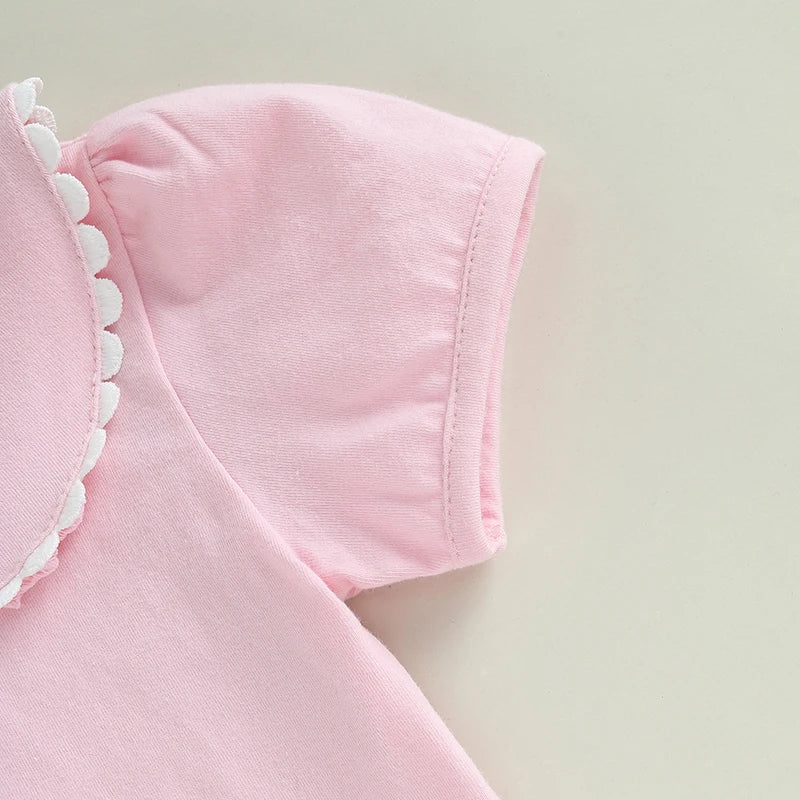 Lia Adorable Blouse with Cute Doll Collar Top