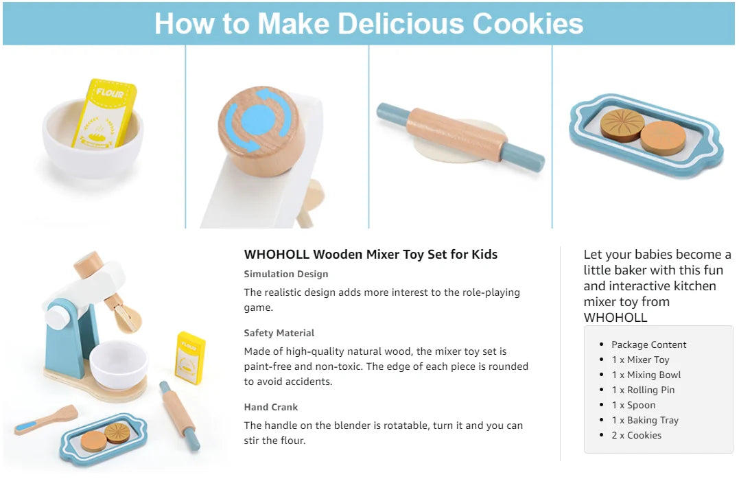 Wooden Kitchen Toys, Pretend Play Role-Playing Games, Realistic Simulation, Gifts for Boys and Girls