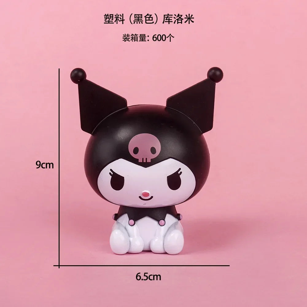 Hello Kitty Kuromi Melody Cinnamoroll Action Figure Toys Dolls Model Ornament Desktop Sanrio Birthday Gifts Cake Decoration Gift