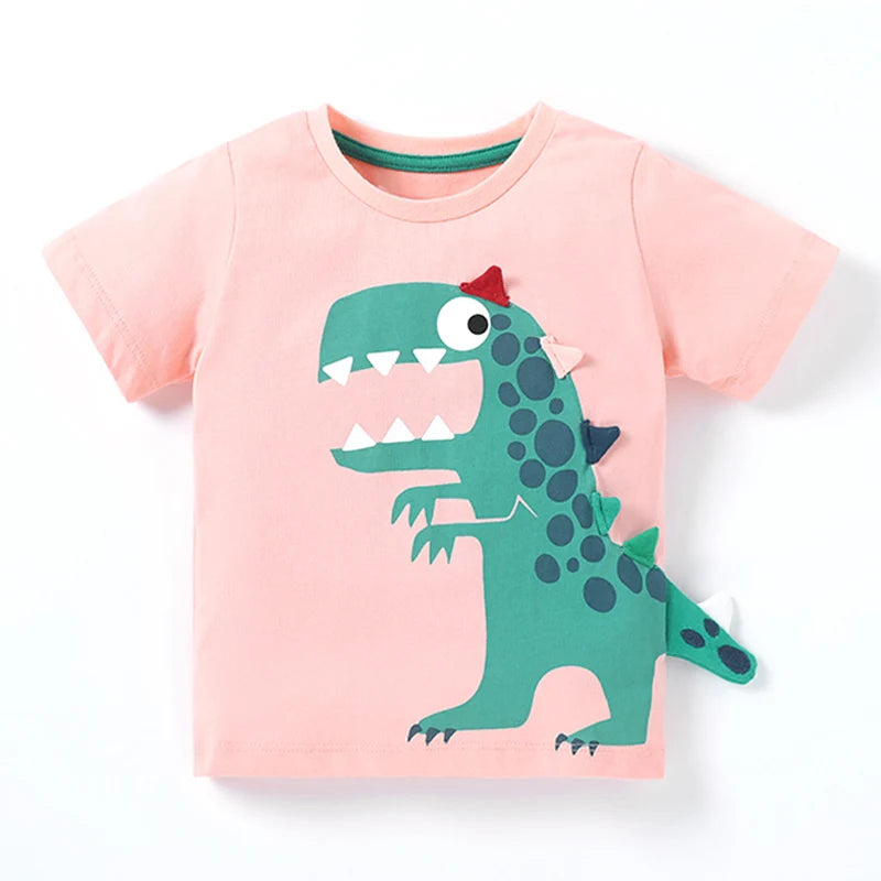 Saul Animal Dinosaur Cotton Tees - GuGuTon baby store - Baby Fashion - Toddlers Outfits - Babies Outfits - Toddler Clothes - Kids Clothing - Newborn Clothes - Newborn Wear - Kids Wear - Trending Clothes - Trending Outfits - Fall Fashion - Winter Fashion - Girls Clothes - Boys Clothes - Babies Wear - Kids Accessories - KidsWear - Summer Clothes - Summer Fashion - Summer Trend - Falls Sweaters - Tops - Bottom - Jeans - Blouse - Dresses - Newborn Dresses - Toys
