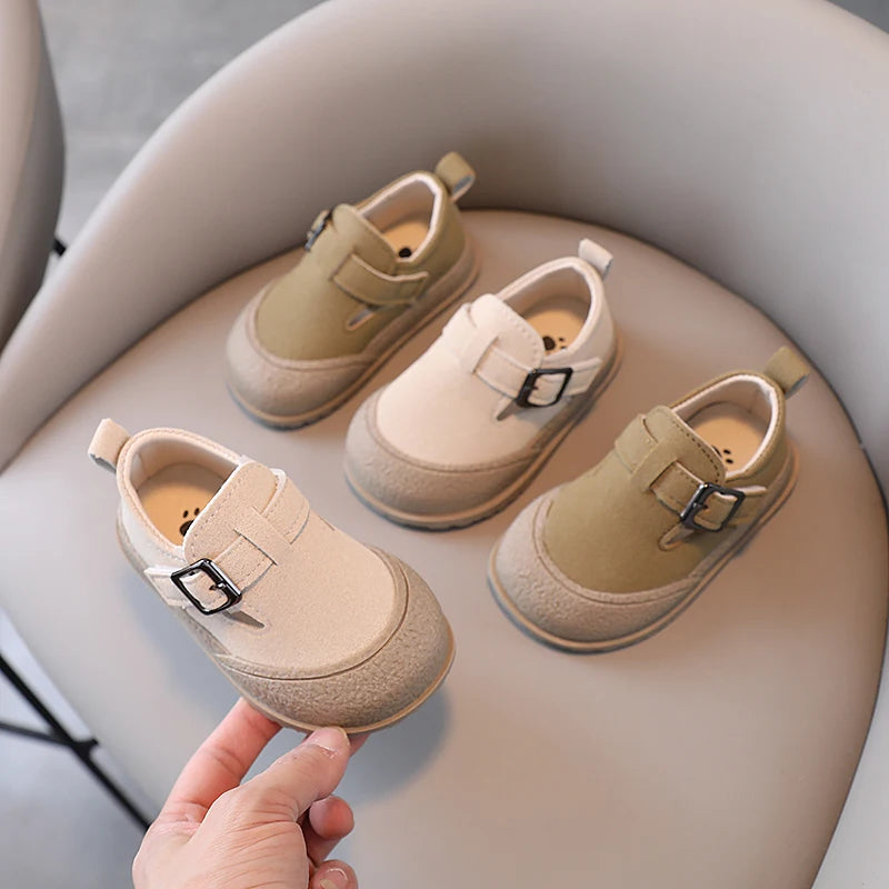 Boys' Boken Shoes Soft Soled Children's Shoes 2025 New Arrivals  0-1 years old Children's Sports Shoes Fashion Retro Bean Shoes