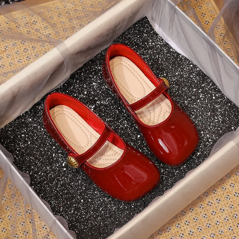 Girl Princess Shoes Spring Fashion Mary Jane Dress Dance Baby Kid Sandals Ballet Brand Soft Sole Red Flats Girls' Shoe Kids Shoe