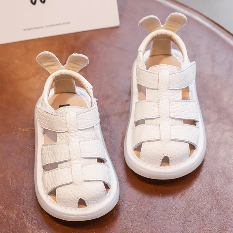 Baby Girls Boys Sandals 2025 Summer Infant Toddler Shoes Genuine Leather Soft-soled School Kids Shoes Children Beach Sandals