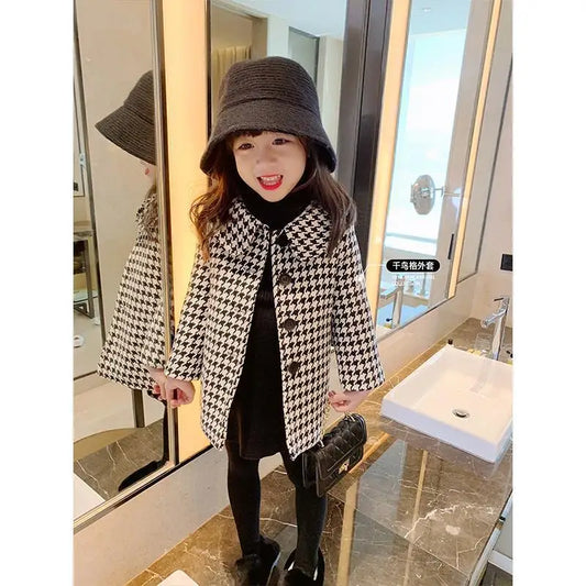 Esmeralda Autumn Korean Girl stripes and comfort buttons