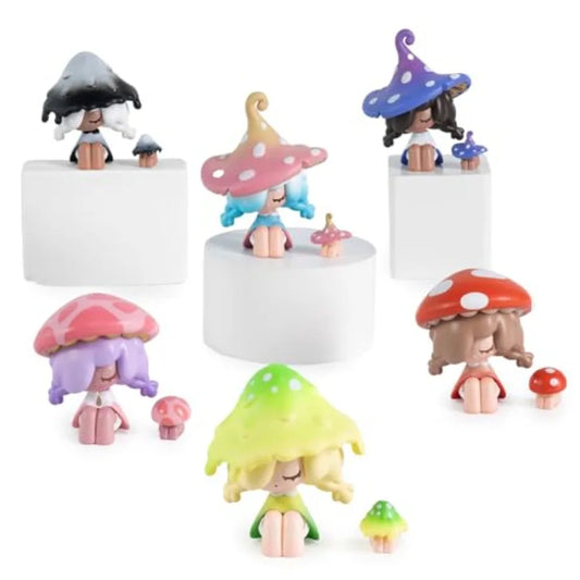 Moogutong Little Mushroom Girl Series Contains 1 Figure,Blind Box Cute Figures Collectible
