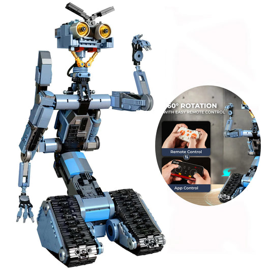 1176 Pieces Johnny 5 Robot Building Blocks Set with Remote Control - Rechargeable