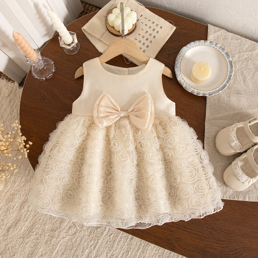 Baby Girls' Dress Summer Cute Flower Bowknot Baby Dress Sweet Princess Dress
