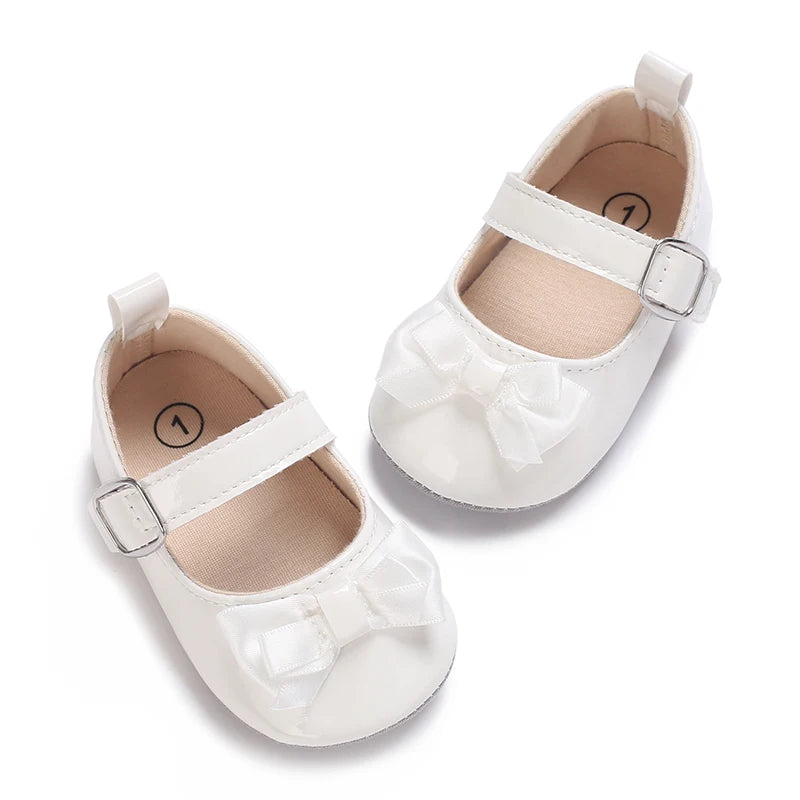 White Shoes for Baby Girl 0-18M Girl Soft Sole Princess Shoes Formal Wedding Birthday Party Toddler