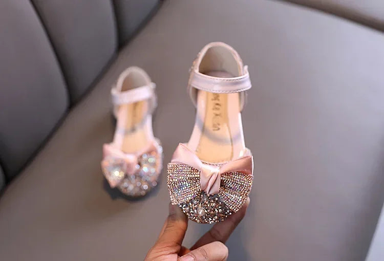 Sandals Toddler Girl Childrens Shoes Pearl Rhinestones Shining Kids Shoes