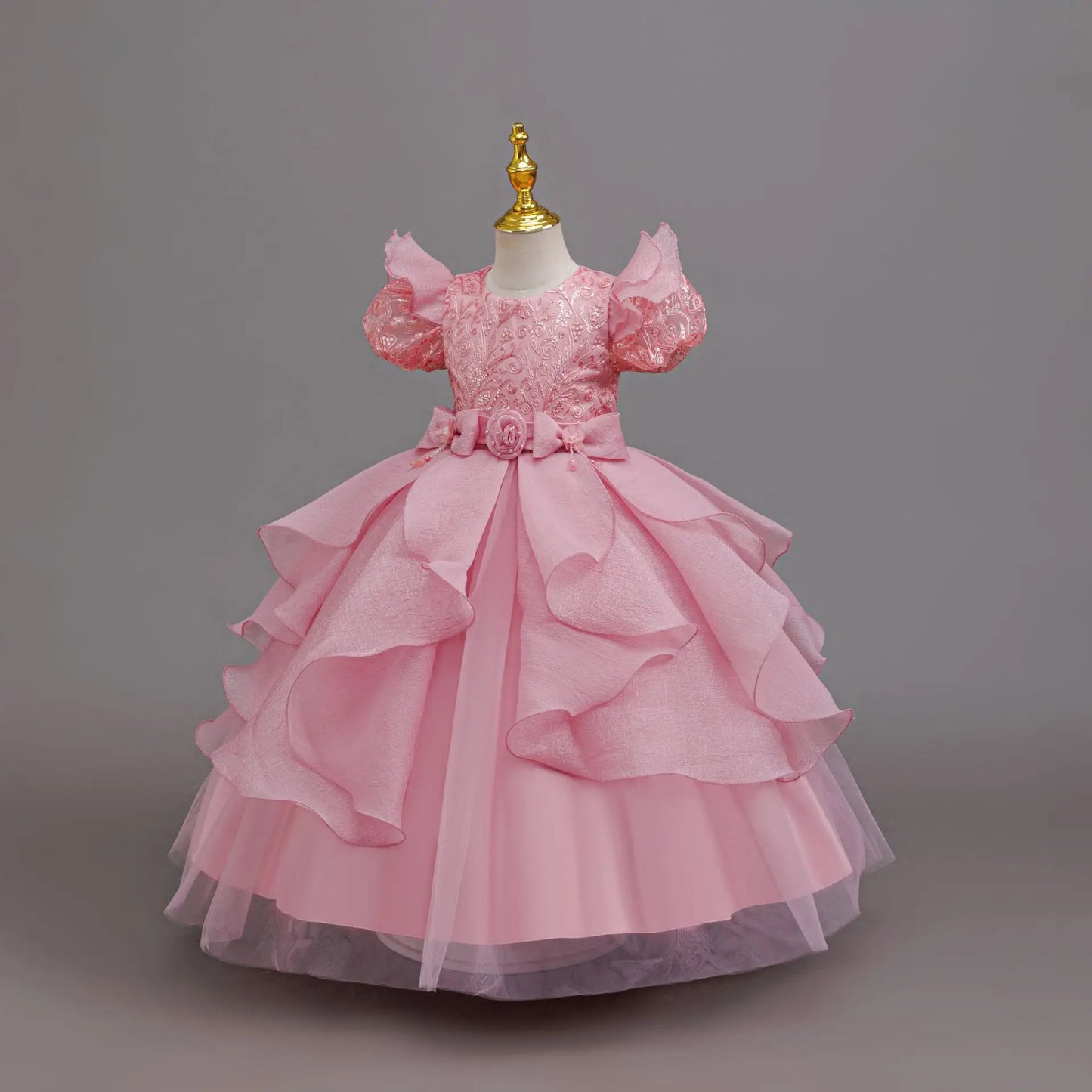Gorgeous Elegant Girl Dress Model Show Piano Performance Birthday Party
