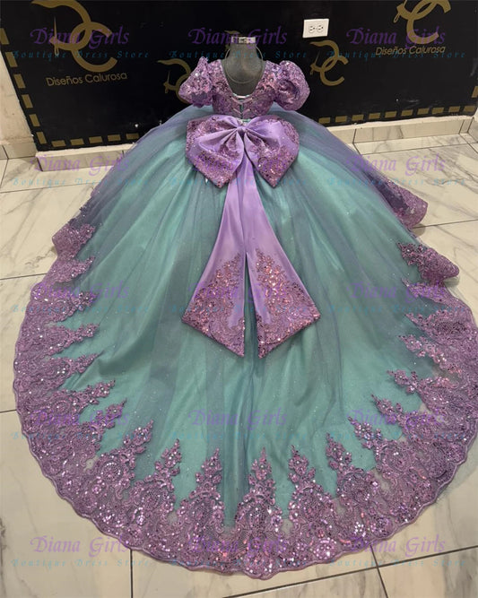 Gorgeous Flower Girl Dresses Quality Lace Applique Off Shoulder First Communion Dress