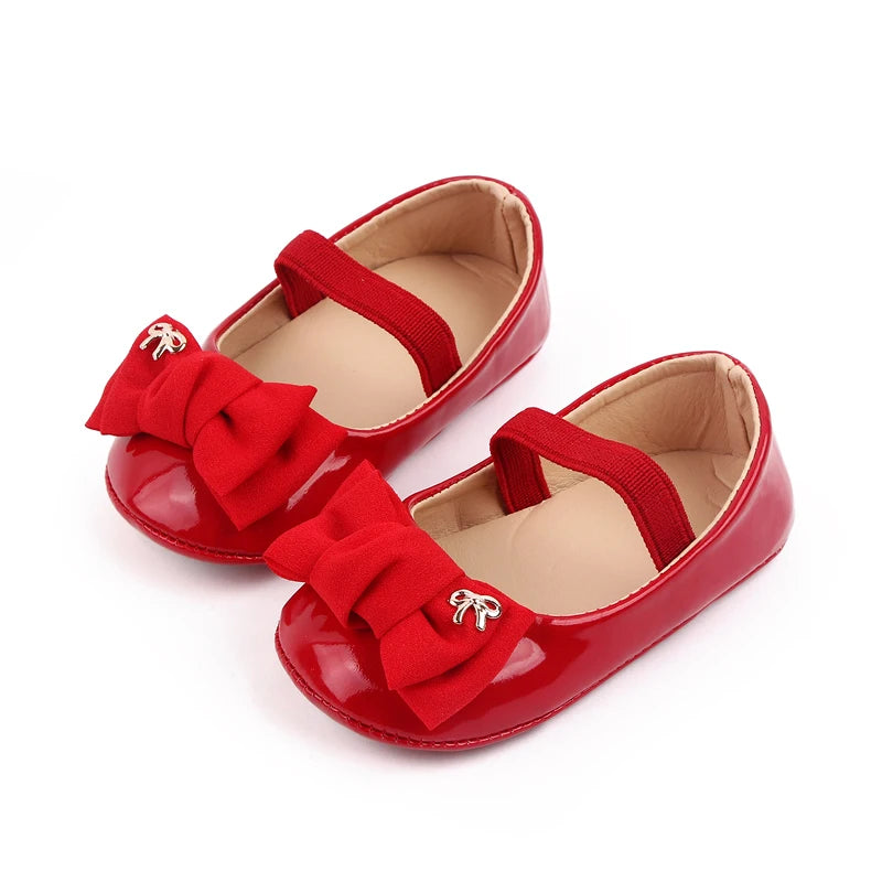 Baby Girl Shoes Cute Bowknot Toe-covered Soft PU Mary Jane Shoes Anti-slip Sole Spring Summer Sandal for 0-6-12m Baby Girl 2023