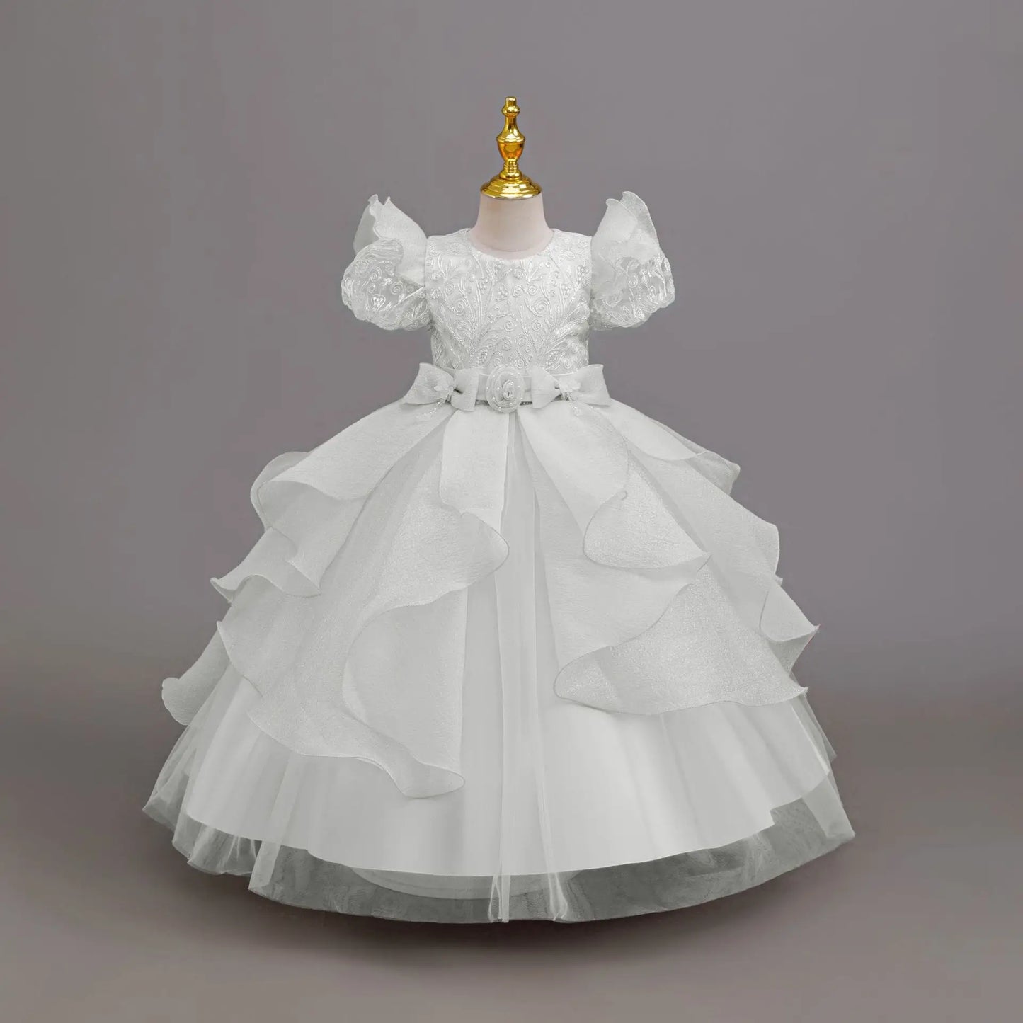 Gorgeous Elegant Girl Dress Model Show Piano Performance Birthday Party
