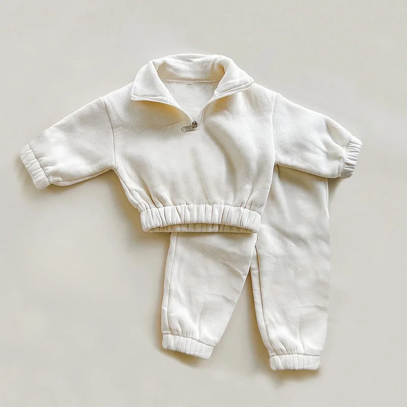 Lucas Thicken Fleece Sweater+ Pant Baby Boy