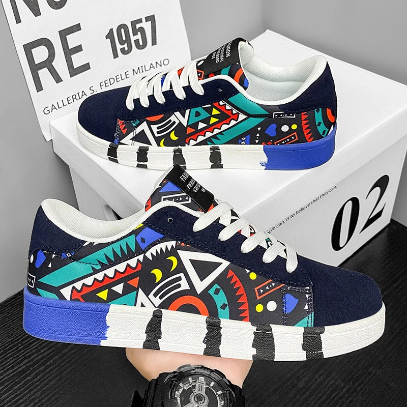 YRZL Skateboard Shoes Men Canvas Sneakers Casual Breathable Walking Shoes