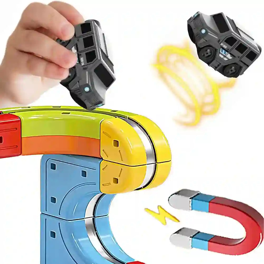 Electric Magnetic Car Track Toys for DIY Railway Fun