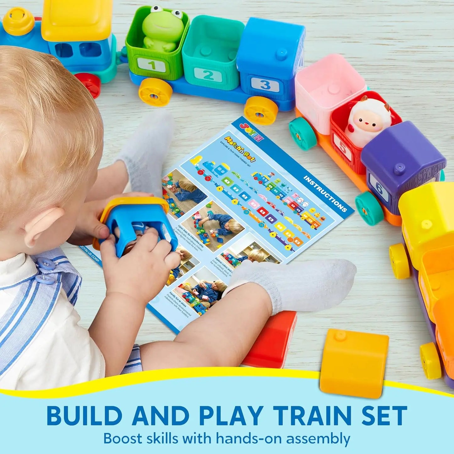 JOYFY Learning Farm Train Counting Matching & Sorting Montessori