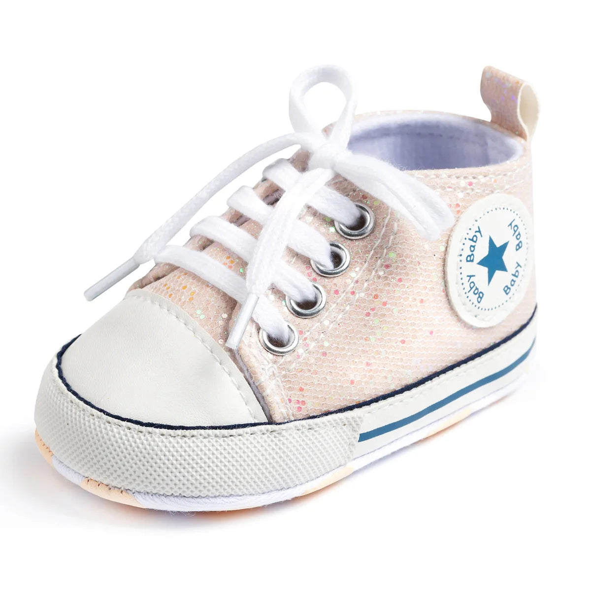 Baby Step Shoes Baby's First Pair of Toddler Shoes Baby Canvas Shoes Breathable Non-slip Boys and Girls Lace-up Fashion Shoes