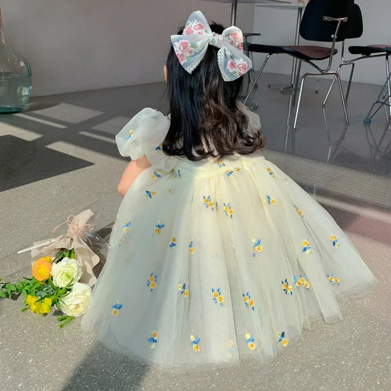 Nia Girls Summer Dress Floral for Birthday Parties and Weddings