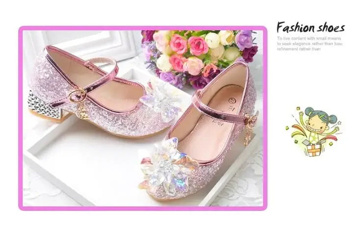 Flower Children's Shoes Beach Princess Girl Shoes For Kids Glitter Wedding Party Shoes