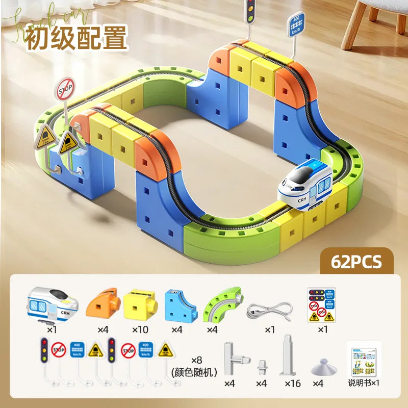 Amazing Track Cube Electric Magnetic Building Block Train Set