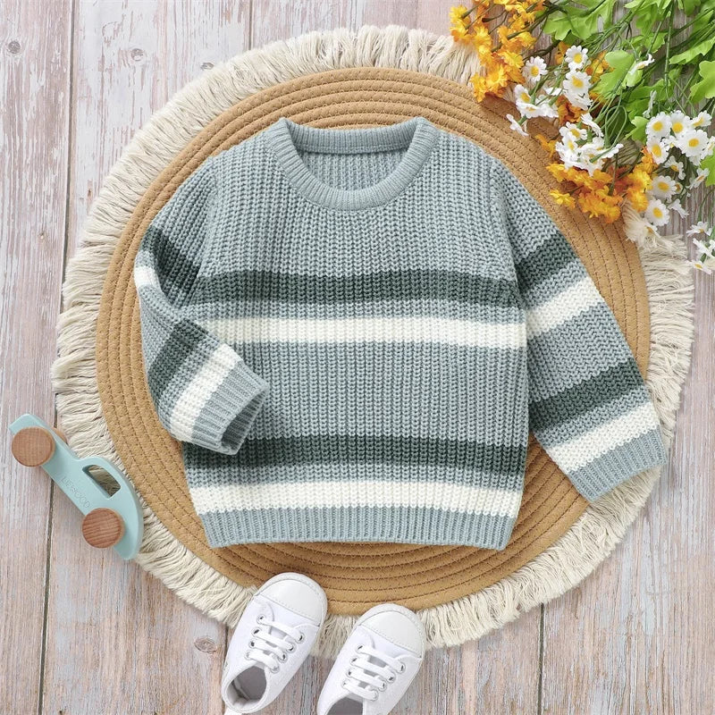 Omar Long Sleeve Round Neck Knitwear Pullover Sweater