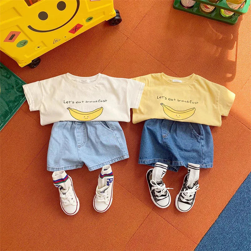 Robbin Toddler Cute Banana Tees - GuGuTon baby store - Baby Fashion - Toddlers Outfits - Babies Outfits - Toddler Clothes - Kids Clothing - Newborn Clothes - Newborn Wear - Kids Wear - Trending Clothes - Trending Outfits - Fall Fashion - Winter Fashion - Girls Clothes - Boys Clothes - Babies Wear - Kids Accessories - KidsWear - Summer Clothes - Summer Fashion - Summer Trend - Falls Sweaters - Tops - Bottom - Jeans - Blouse - Dresses - Newborn Dresses - Toys