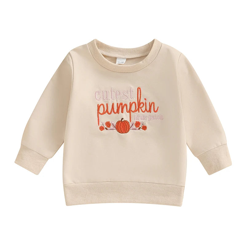 Abel Pumpkin Embroidery O Neck Fall Pullovers Sweater - GuGuTon baby store - Baby Fashion - Toddlers Outfits - Babies Outfits - Toddler Clothes - Kids Clothing - Newborn Clothes - Newborn Wear - Kids Wear - Trending Clothes - Trending Outfits - Fall Fashion - Winter Fashion - Girls Clothes - Boys Clothes - Babies Wear - Kids Accessories - KidsWear - Summer Clothes - Summer Fashion - Summer Trend - Falls Sweaters - Tops - Bottom - Jeans - Blouse - Dresses - Newborn Dresses - Toys