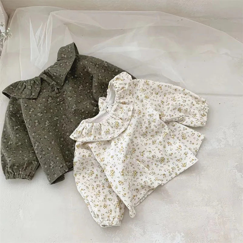 Gabriela Long Sleeve Floral Cotton Tops