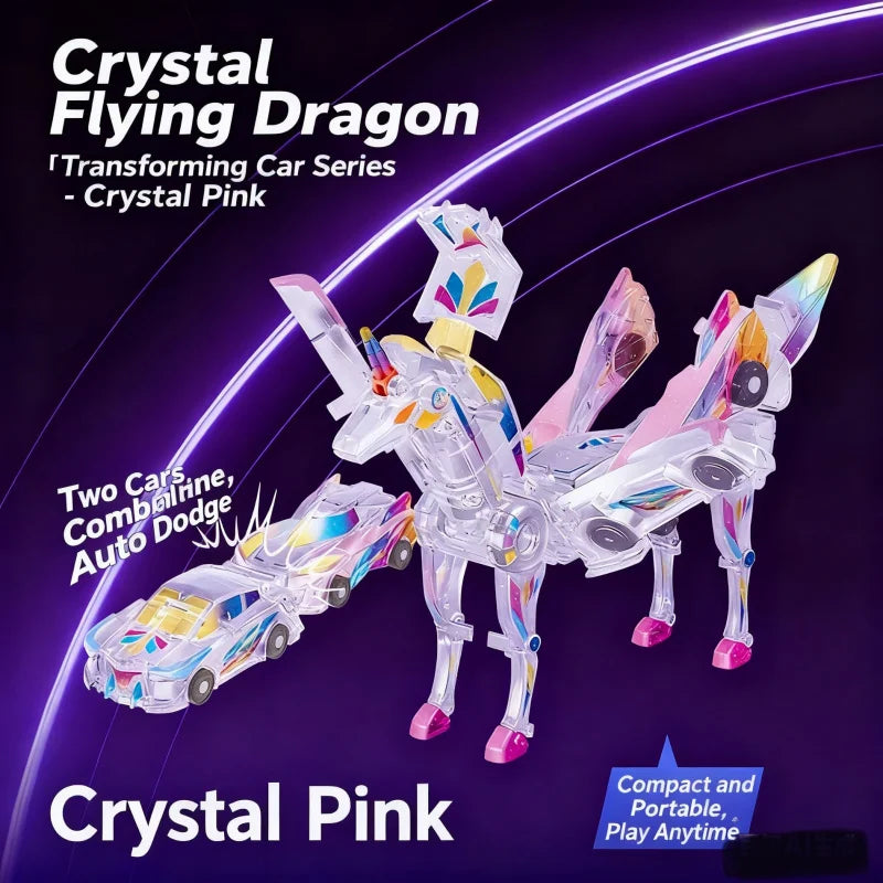 Car God Quick Transformation Toy Dinosaur Flying  Pegasus Unicorn