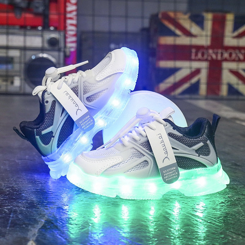 Shoes Boys Lighted Sneakers LED Sexy - GuGuTon baby store - Baby Fashion - Toddlers Outfits - Babies Outfits - Toddler Clothes - Kids Clothing - Newborn Clothes - Newborn Wear - Kids Wear - Trending Clothes - Trending Outfits - Fall Fashion - Winter Fashion - Girls Clothes - Boys Clothes - Babies Wear - Kids Accessories - KidsWear - Summer Clothes - Summer Fashion - Summer Trend - Falls Sweaters - Tops - Bottom - Jeans - Blouse - Dresses - Newborn Dresses - Toys