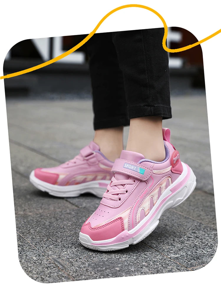 Fashion Children's Shoes Sneakers Girls Comfortable Sneakers Outdoor Non-Slip Running Shoes Tennis Shoes Light Casual Shoes