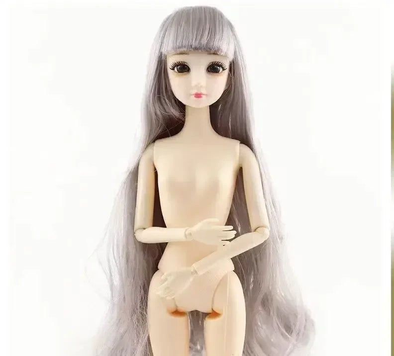 30cm Bjd Doll 12 Moveable Joints 1/6 Girl's Dress 3D Eyes Toy with Clothes Shoes Kids Toys for Girl Children Gift doll