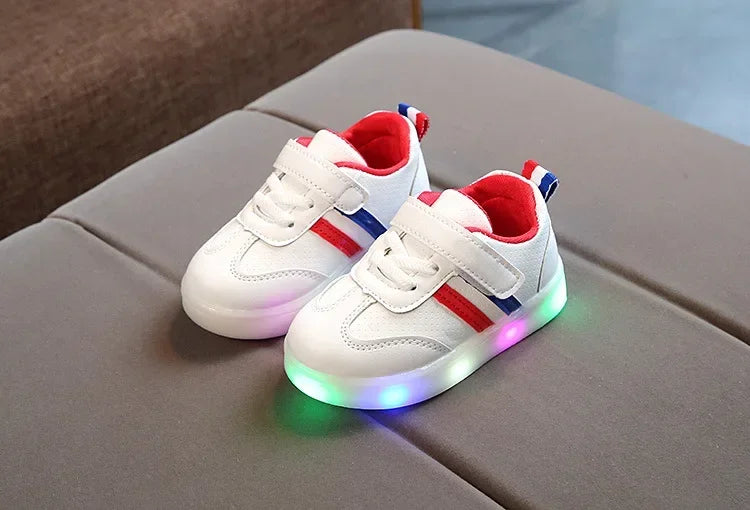 Trendy Child Sneakers Light Up Simple Girl Shoe Versatile Comfort Boy Shoe Anti Slip New Autumn Girl Sneaker Daily Casual Shoes
