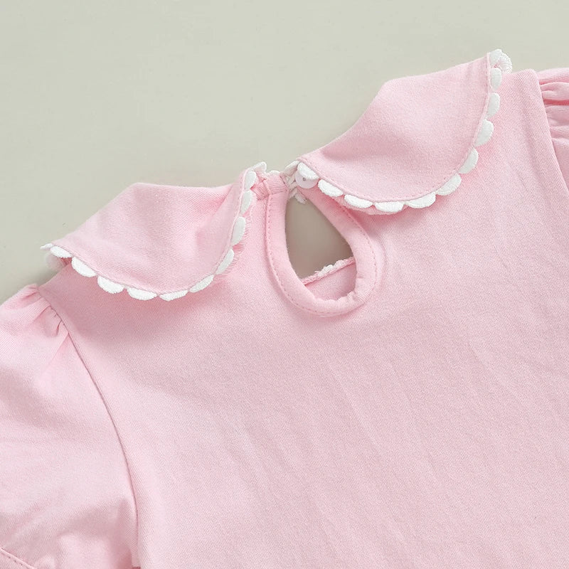 Lia Adorable Blouse with Cute Doll Collar Top