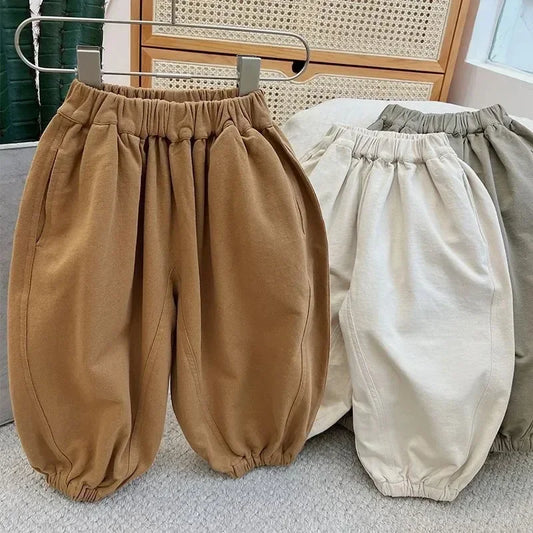 Ismael and Autumn New Baby Harlan Pants Solid Color