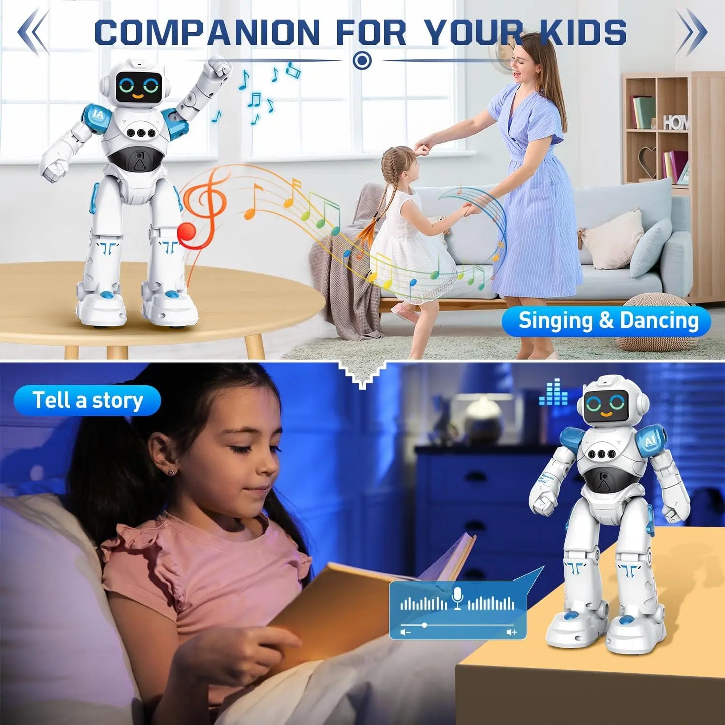 VATOS RC Robot Toy for Kids Smart Talking Voice Remote Control Robot