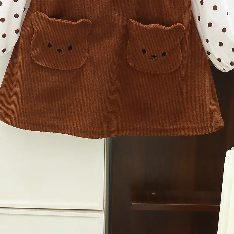 Girls Autumn Dress New Style Baby Girl Dress Stylish Children's Princess Dress Bear Baby Clothes