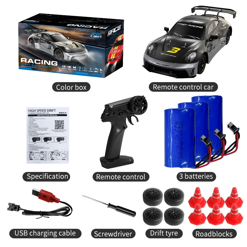 KF28 1:16 4WD RC Rally Car 2.4G High Speed Remote Control Racing Car with Full Proportional Throttle & Steering — Great Gift for