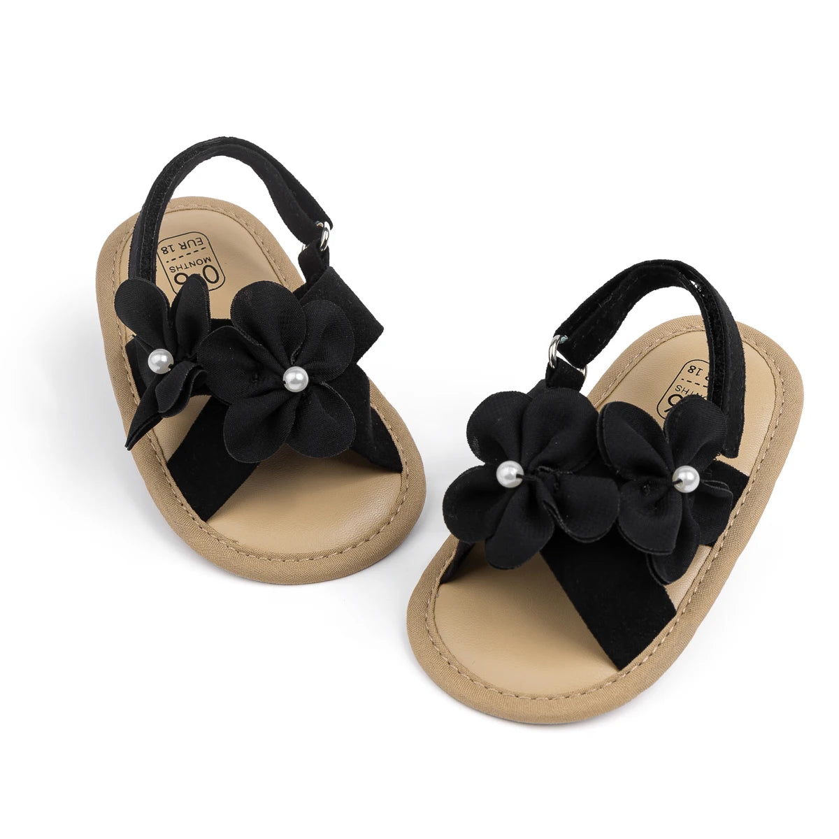 2025 New Baby Girls Shoes Flowers With Pearls Summer Cool Princess Sandals