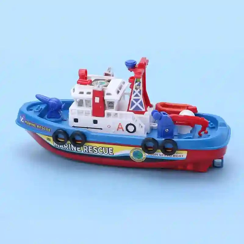 Electric Marine Rescue Boat Toy for Kids - Fast Speed Light