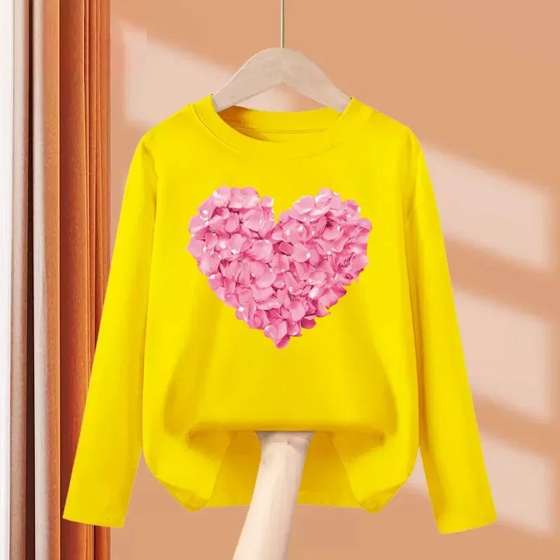 Sophia Children Long Sleeved Heart Shaped Design T-shirt Spring - GuGuTon baby store - Baby Fashion - Toddlers Outfits - Babies Outfits - Toddler Clothes - Kids Clothing - Newborn Clothes - Newborn Wear - Kids Wear - Trending Clothes - Trending Outfits - Fall Fashion - Winter Fashion - Girls Clothes - Boys Clothes - Babies Wear - Kids Accessories - KidsWear - Summer Clothes - Summer Fashion - Summer Trend - Falls Sweaters - Tops - Bottom - Jeans - Blouse - Dresses - Newborn Dresses - Toys