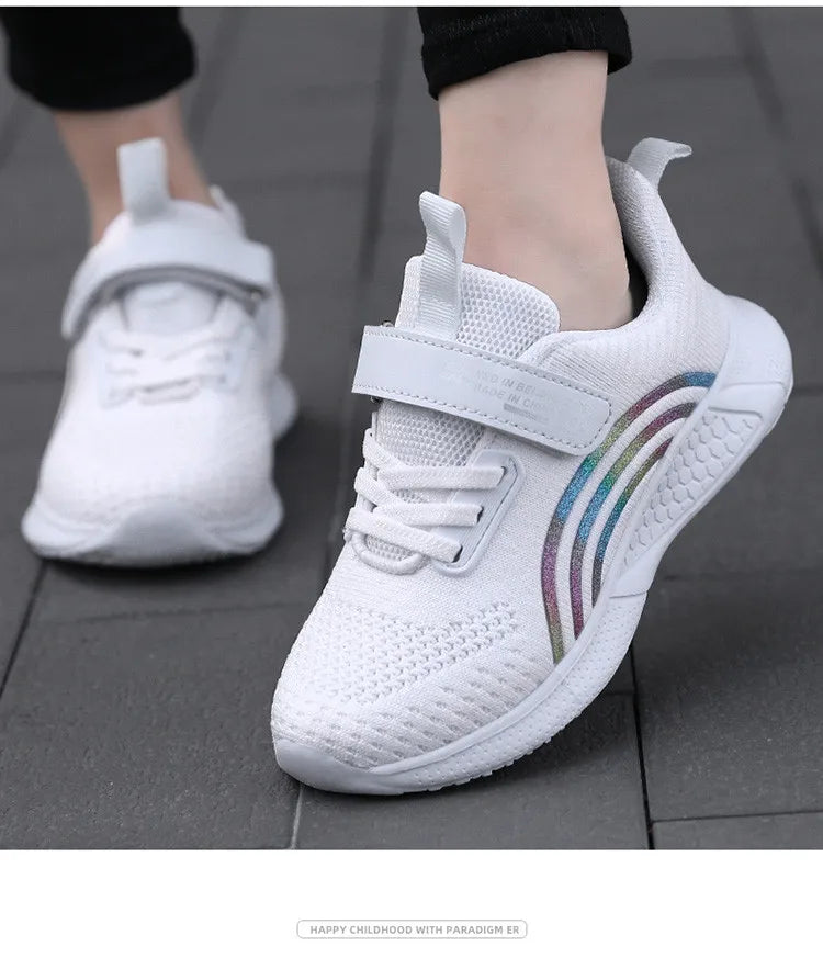 New Design Red Trainers Shoes for Kids Girls Comfortable Platform Girl Sports Shoes Large Size 38 Children's Running Sneakers